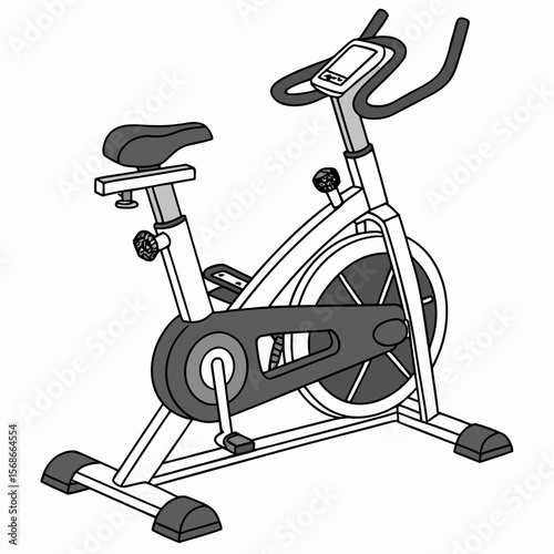 Stationary exercise bike with display stationary bike fitness equipment