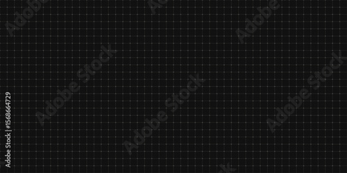 Set of square grid background with lines and dots with empty space on dark gray backdrop. black eps 10