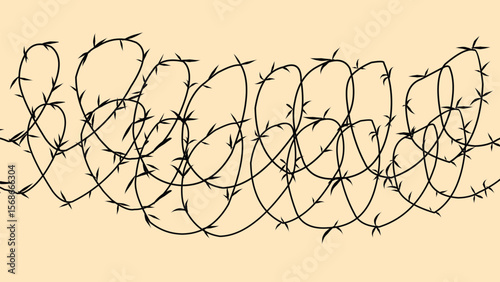 metal barbed wire illustration design vector.eps