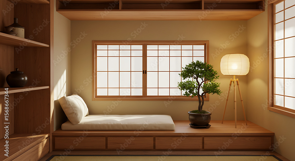 Fototapeta premium modern living room with fireplace