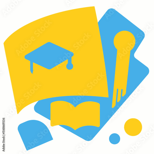 Single education banner layout with soli