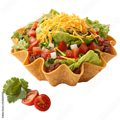 Taco Salad Recipe A Delicious  EasytoMake Meal isolated on transparent background