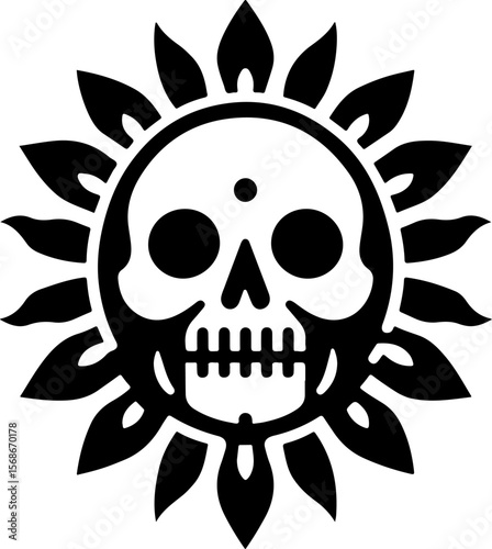 vector sketch illustration silhouette design icon logo symbol abstract modern clown ghost with scary face as scary mascot 