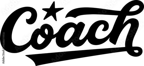 Coach Typography Logo Text