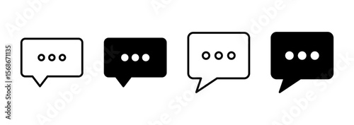 Chat icon vector. speech bubble sign and symbol. comment icon. message