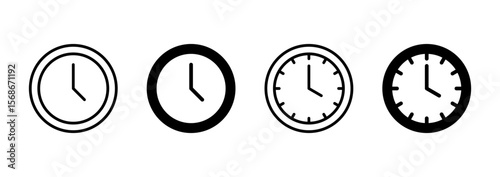Clock icon vector. Time sign and symbol. watch icon