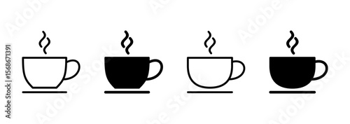 coffee cup icon vector. cup a coffee sign and symbol