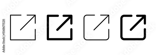 External link icon vector. link sign and symbol. hyperlink symbol