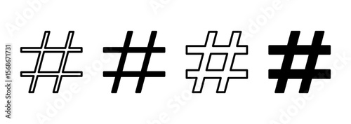 Hashtag icon vector. hashtag sign and symbol