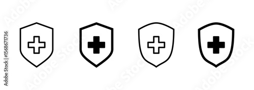 Health insurance icon vector. Insurance health document sign and symbol