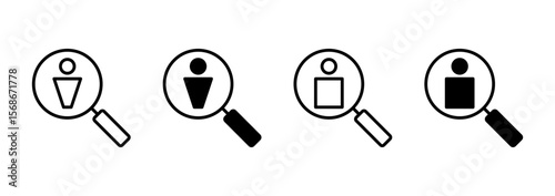 Hiring icon vector. Search job vacancy sign and symbol. Human resources concept. Recruitment