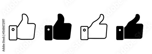 Like icon vector. Thumbs up sign and symbol. Hand like