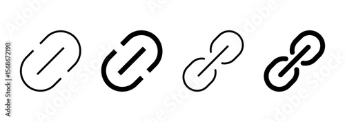 Link icon vector. Hyperlink chain sign and symbol