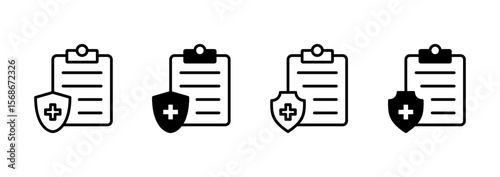 Medical insurance icon vector. health insurance sign and symbol