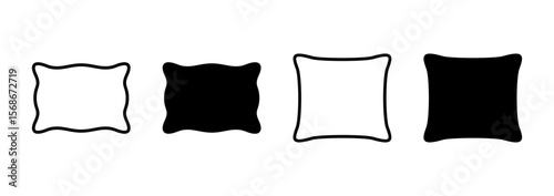 Pillow icon vector. Pillow sign and symbol. Comfortable fluffy pillow