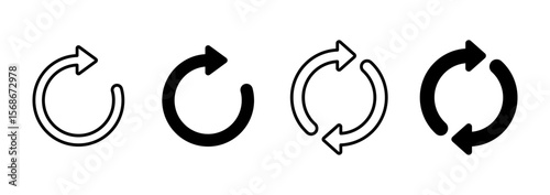 Refresh icon vector. Reload sign and symbol. Update icon.