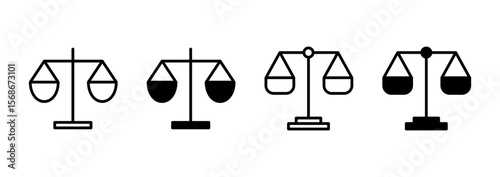 Scales icon vector. Law scale icon. Justice sign and symbol