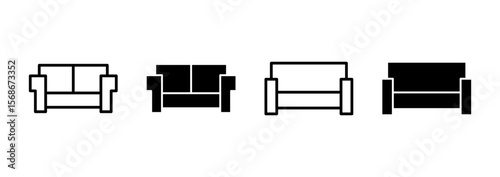 Sofa icon vector. sofa sign and symbol. furniture icon