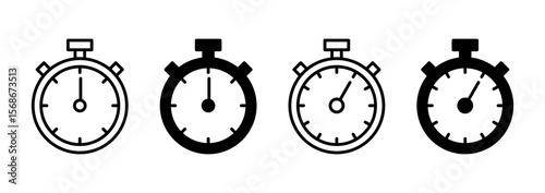 Stopwatch icon vector. Timer sign and symbol. Countdown icon. Period of time