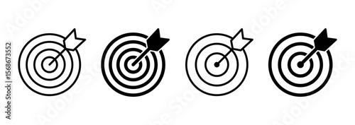 Target icon vector. goal icon vector. target marketing sign and symbol