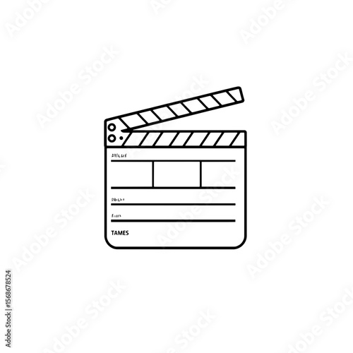 Minimalist Clapperboard Design for Production