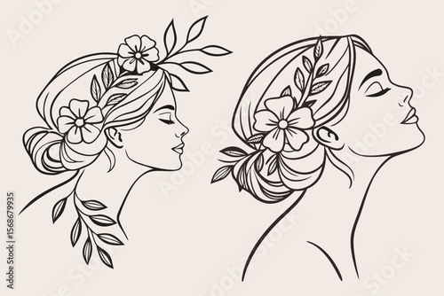 girl with flowers