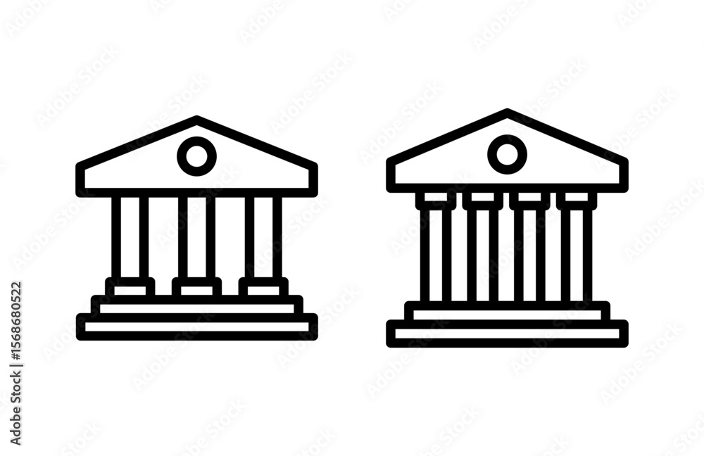 Bank icon vector illustration. Bank sign and symbol, museum, university Bank icon vector illustration. Bank sign and symbol, museum, university