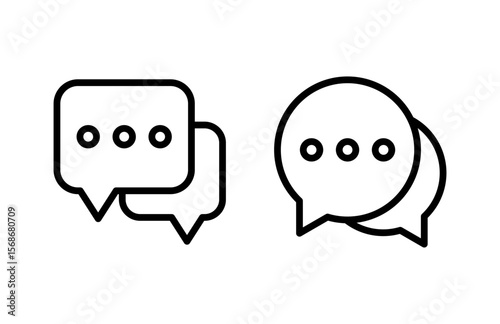 Chat icon vector illustration. speech bubble sign and symbol. comment icon. message