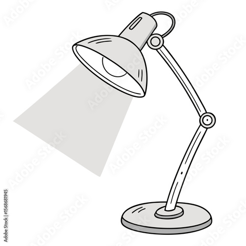 Adjustable desk lamp emitting light illumination reading