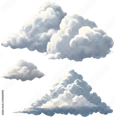Cumulus clouds with soft light weather atmospheric