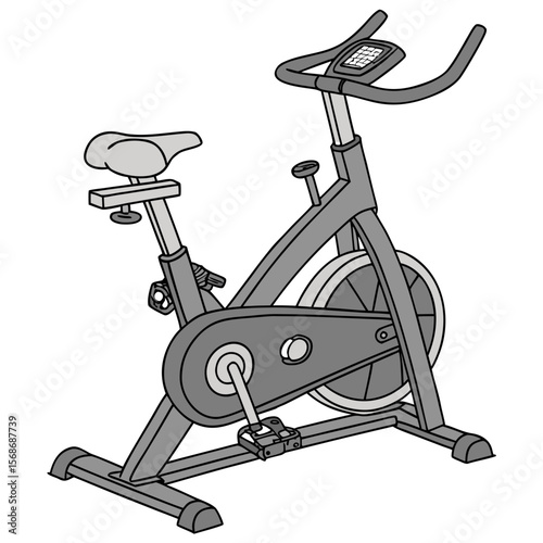 Stationary exercise bike with display stationary bike