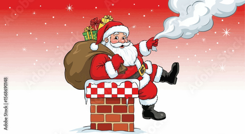 santa claus with gifts