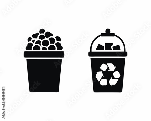 Waste Dump silhouette vector illustration
