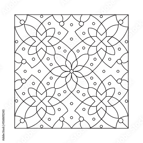 Intricate Mandala Coloring Pages for Adults – Relaxing and Detailed Design, Mandala Coloring Pages For Adults, Black & White, Mandala coloring page, Adult coloring mandala, Line Art, Illustration,	
