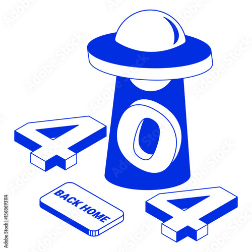 409 error page not found isometric illustration