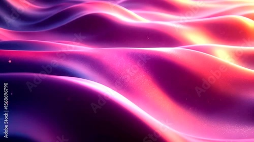Wallpaper Mural Abstract 3D Wavy Surface Animation with Vibrant Pink and Blue Color Gradients Torontodigital.ca
