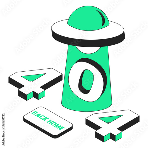 409 error page not found isometric illustration