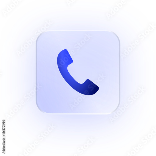 Glassmorphism Icon Call Phone Icon Phone Call Icon Soft Shadow Glassmorphic Telephone Icon Dial Icon Contact Icon Talk Icon Voice Icon Communication Icon Phone Icon
