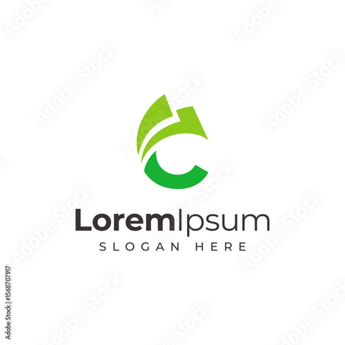 C Letter Initial Finance Payment Logo Design 