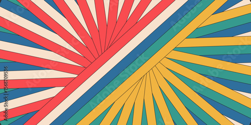 Collection of 70s poster, banner, cover, card. background . Set of retro wall decoration, groovy, trippy, colorful line. Vintage hippie wall art for interior, decorative, dots flayer simple and trendy