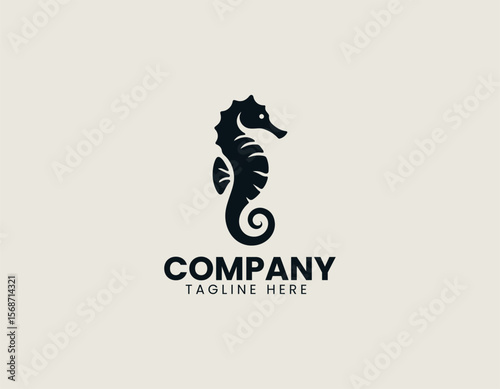 Powerful Sea Serpent Legendary Ocean Beast Marine Fantasy Vector Logo