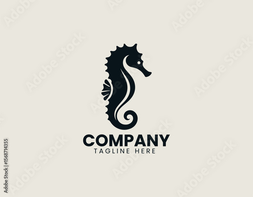 Powerful Sea Serpent Legendary Ocean Beast Marine Fantasy Vector Logo