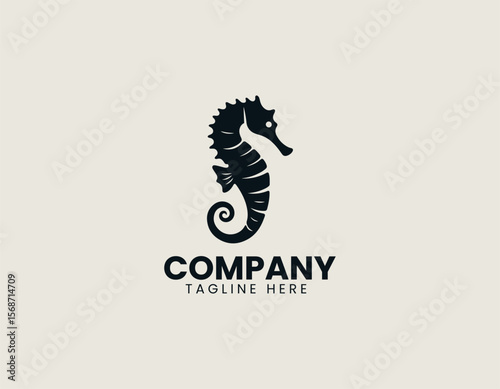 Majestic Sea Dragon Aquatic Creature Mythical Ocean Guardian Vector Logo Design