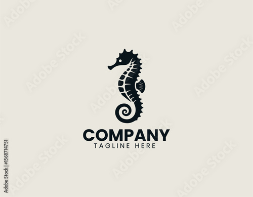 Majestic Sea Dragon Aquatic Creature Mythical Ocean Guardian Vector Logo Design