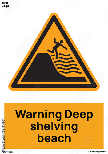 sign Sudden drop to deep water