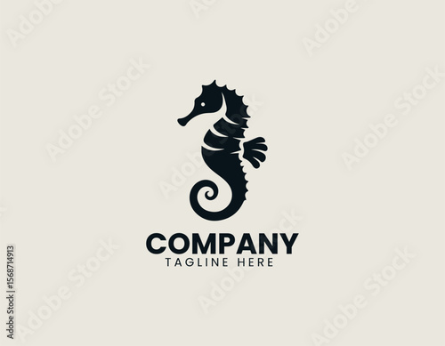 Majestic Sea Dragon Aquatic Creature Mythical Ocean Guardian Vector Logo Design
