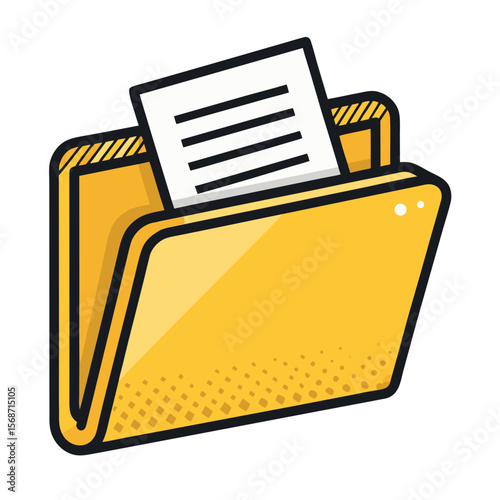 File Manager App Icon – Flat Vector Illustration