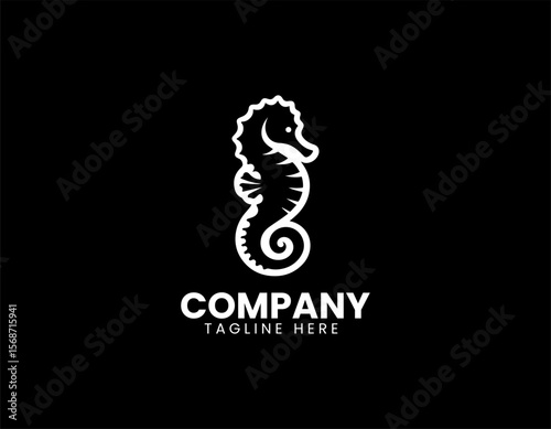 Majestic Sea Dragon Aquatic Creature Mythical Ocean Guardian Vector Logo Design