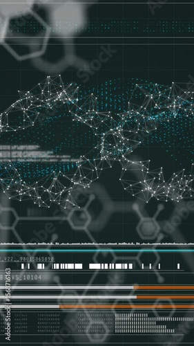 Animation of scientific data processing over digital screen