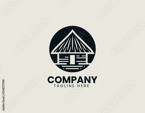 Traditional black African hut with thatched roof and small entrance. Cultural architecture concept